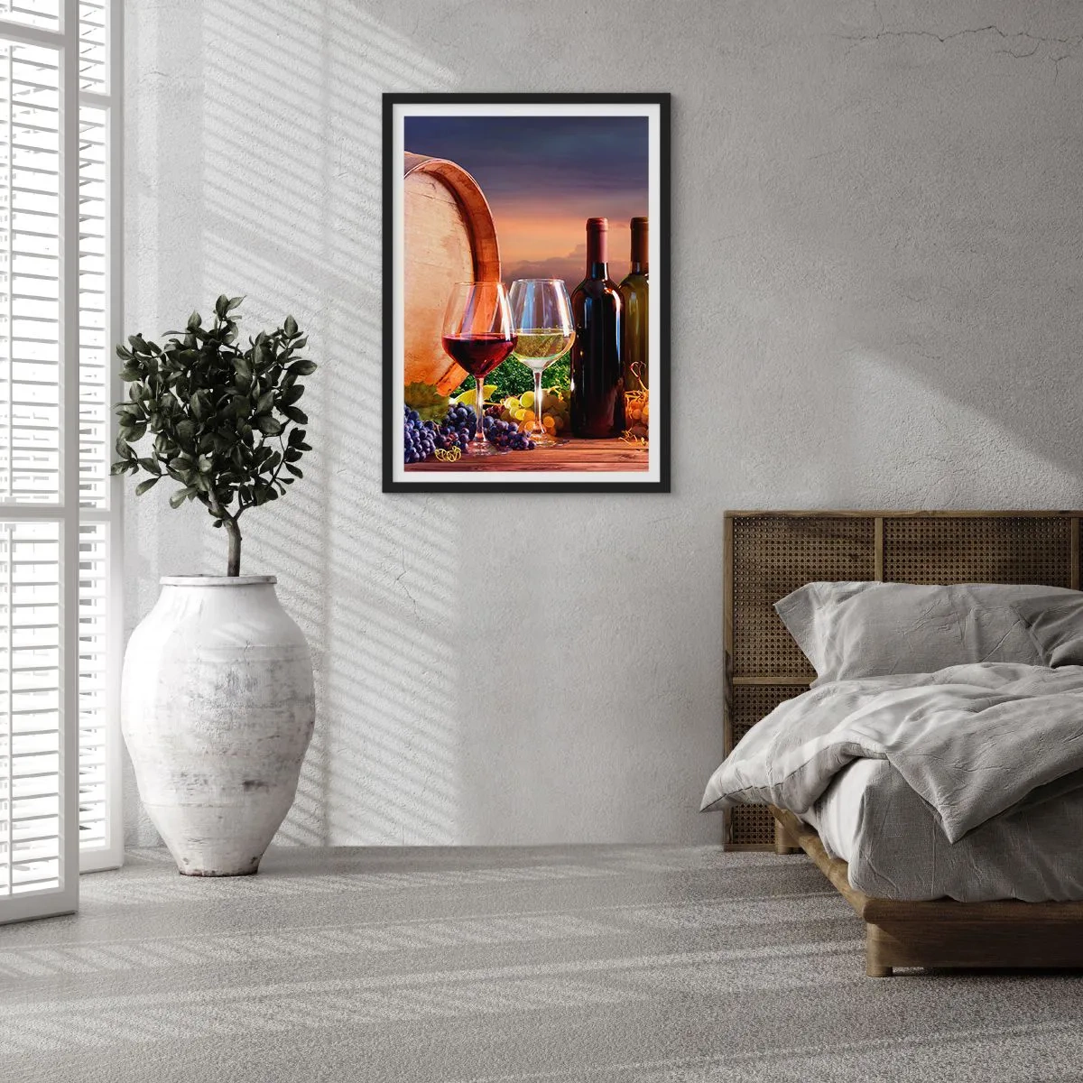 Póster en marco negro - Aquí la vida tiene un sabor - 40x50 cm