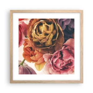 Póster en marco roble claro - Celebración de la vida - 40x40 cm