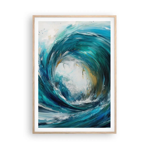 Póster en marco roble claro - Portal marino - 70x100 cm
