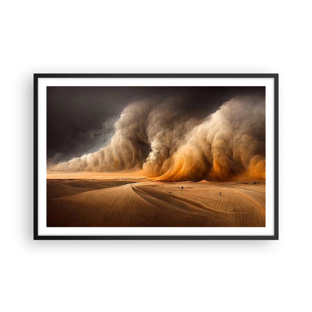 Póster en marco negro - Ira del desierto - 91x61 cm