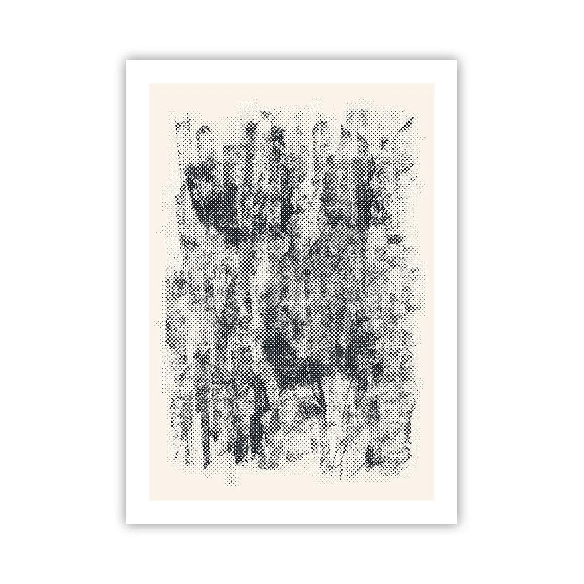 Póster - Motivo gráfico de bosque retro - 50x70cm - Composición brumosa - Decoración de pared moderna para salón y dormitorio ARTTOR