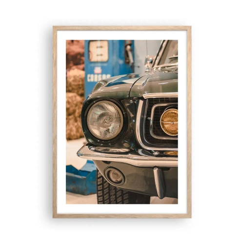 Póster en marco roble claro - Encuentro con una leyenda - 50x70 cm