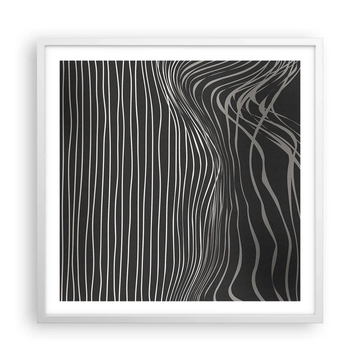 Póster en marco blanco - Ritmo y acento - 60x60 cm