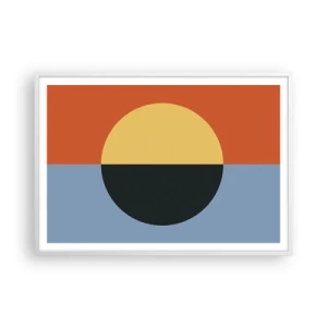 Póster en marco blanco - Una composición de calidez y frescura - 100x70 cm