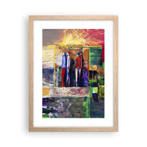 Póster en marco roble claro - Relaciones y emociones - 30x40 cm