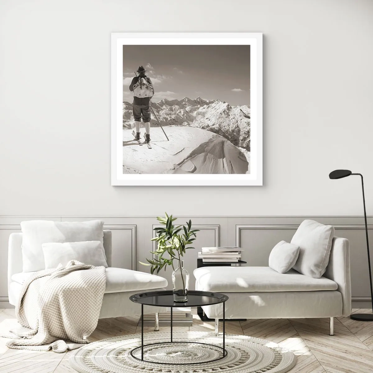 Póster en marco blanco - El techo del mundo - 30x30 cm