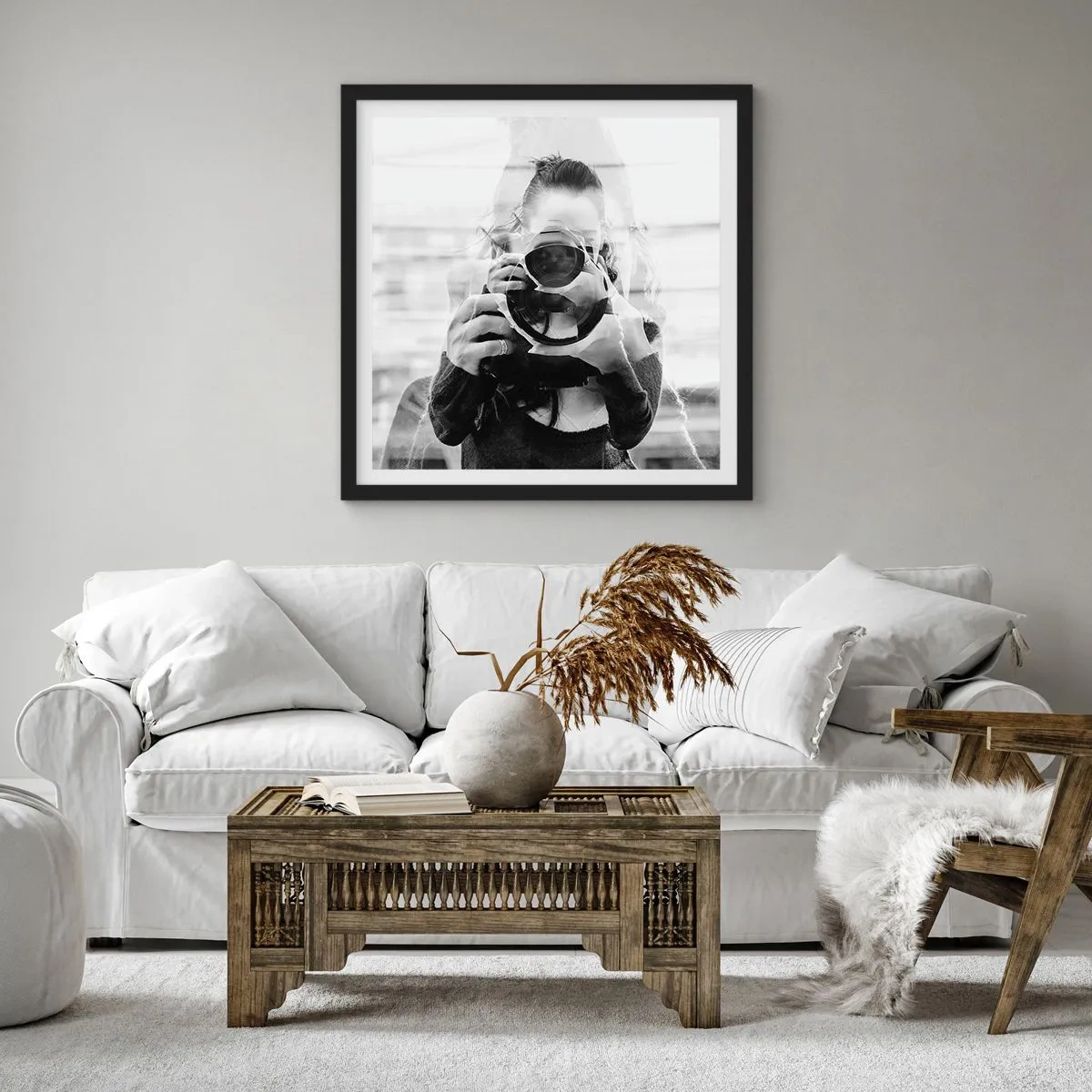 Póster en marco negro - Creador y creación - 50x50 cm