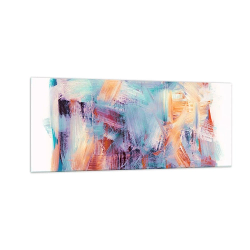 Cuadro sobre vidrio - Impresiones sobre Vidrio - Colorido desorden - 100x40 cm