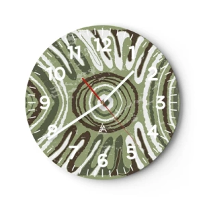 Reloj de pared - Reloj de vidrio - Explosión de emociones - 30x30 cm