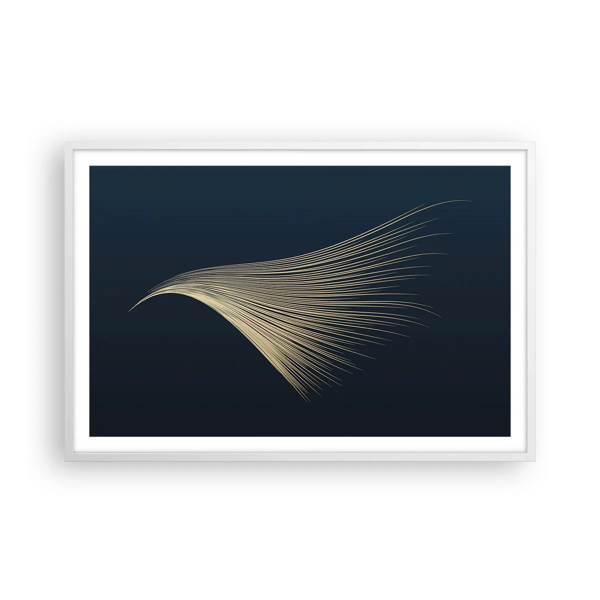 Póster en marco blanco - Como el cabello de un ángel - 91x61 cm
