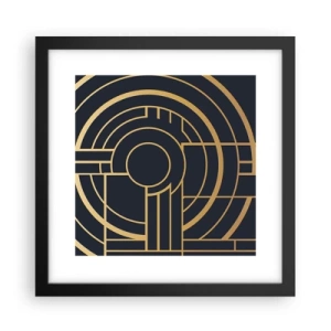 Póster en marco negro - Giro de los elementos - 30x30 cm