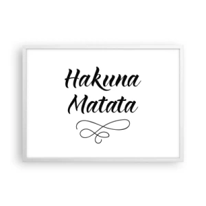 Póster en marco blanco - El mejor consejo - 70x50 cm