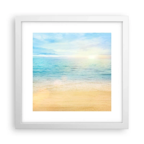 Póster en marco blanco - Gran cielo azul - 30x30 cm