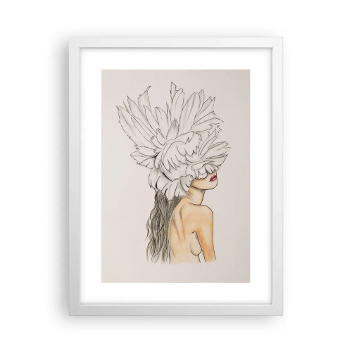 Póster en marco blanco - Belleza coronada - 30x40 cm