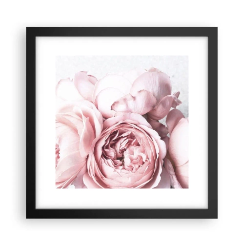 Póster en marco negro - Para los románticos - 30x30 cm