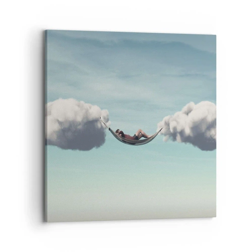 Cuadro sobre lienzo - Impresión de Imagen - La felicidad del momento - 70x70 cm