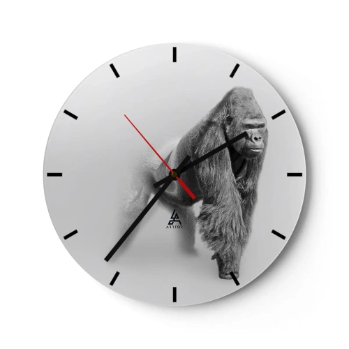 Reloj de pared - Reloj de vidrio - Confiando en su fuerza - 40x40 cm
