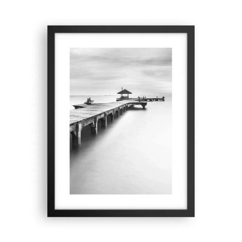 Póster en marco negro - Lejos - 30x40 cm