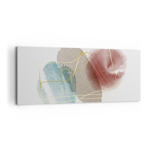 Cuadro sobre lienzo - Impresión de Imagen - Abstracción coral del espacio - 100x40 cm