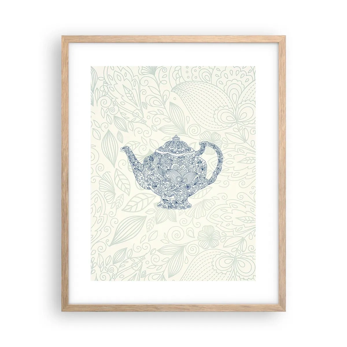 Póster en marco roble claro - El encanto del té - 40x50 cm