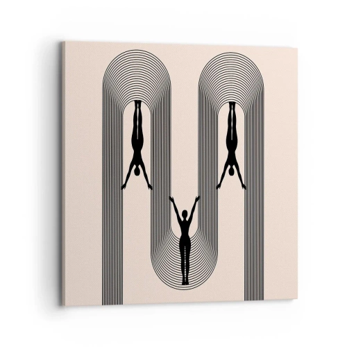 Cuadro sobre lienzo - Impresión de Imagen - Al revés, o no - 70x70 cm