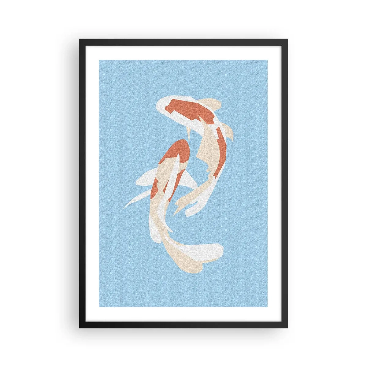 Póster en marco negro - Natación sincronizada espontánea - 50x70 cm