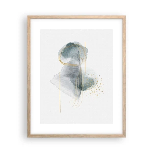 Póster en marco roble claro - Sobre la relación entre el gris y el oro - 40x50 cm