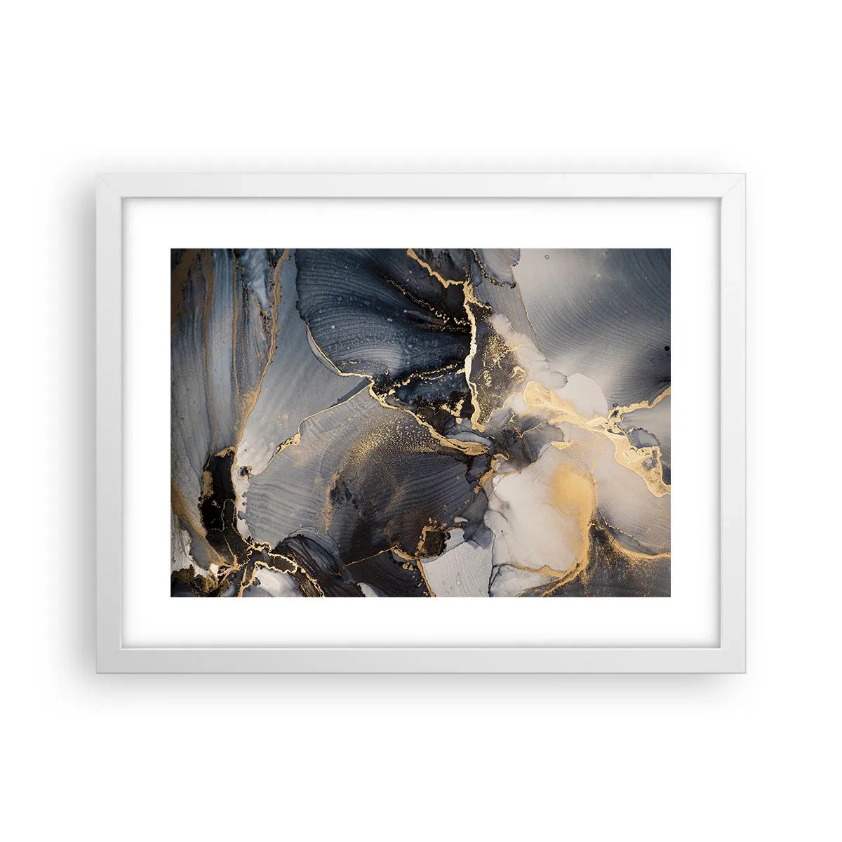 Póster en marco blanco - La vida de una piedra - 40x30 cm