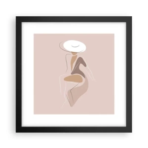 Póster en marco negro - Una auténtica dama - 30x30 cm