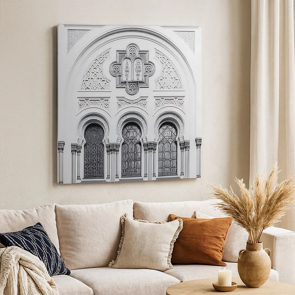 Cuadro sobre lienzo - Impresión de Imagen - En la frontera de las culturas - 30x30 cm