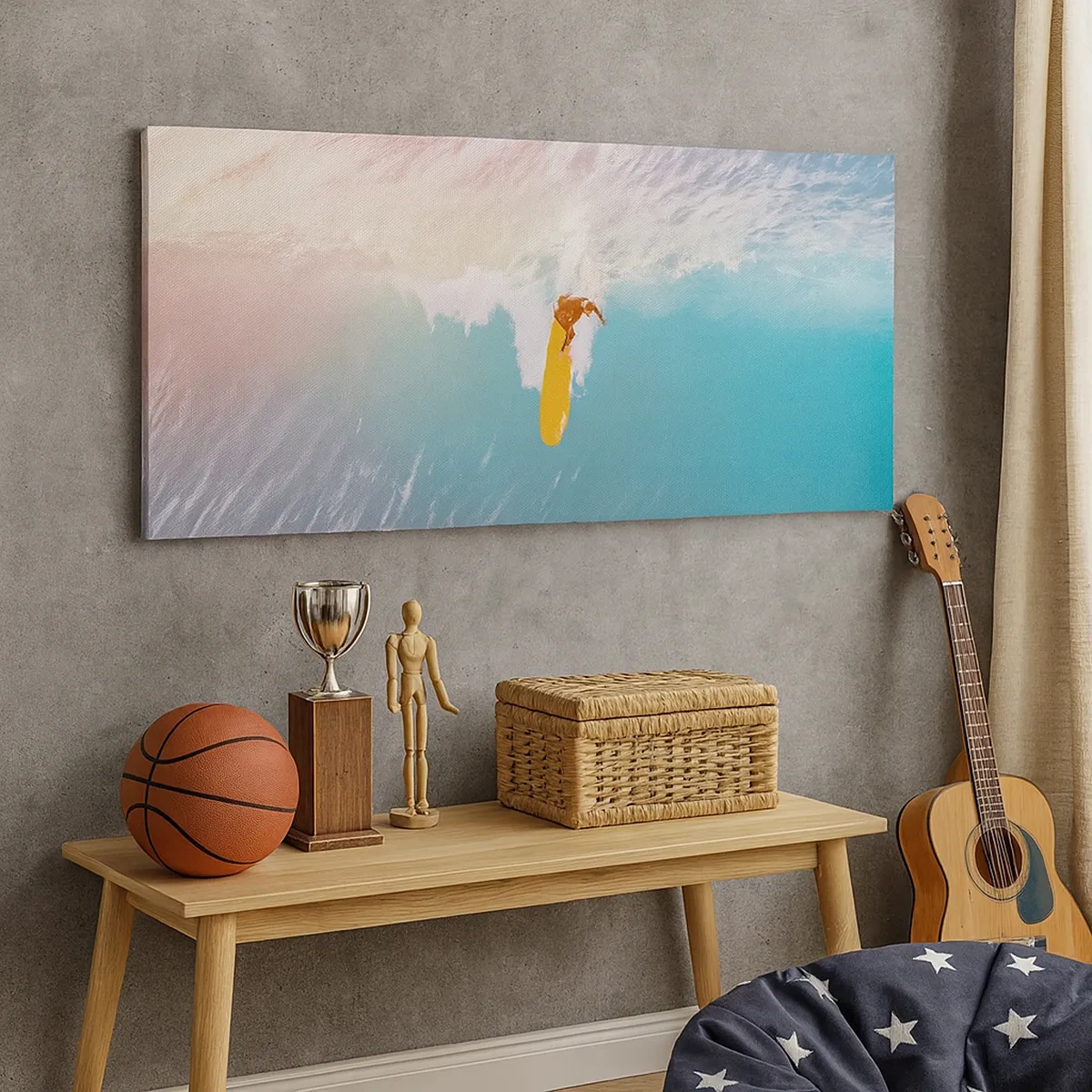 Cuadro sobre lienzo - Impresión de Imagen - Jinete del océano - 30x30 cm