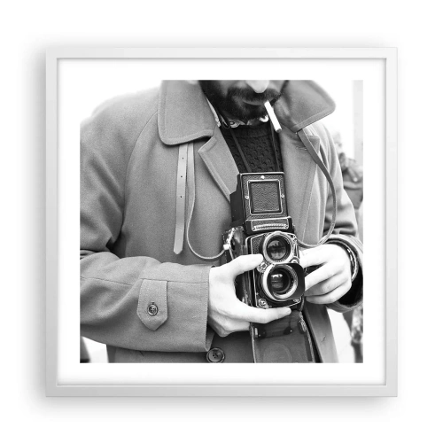 Póster en marco blanco - En estilo retro - 50x50 cm