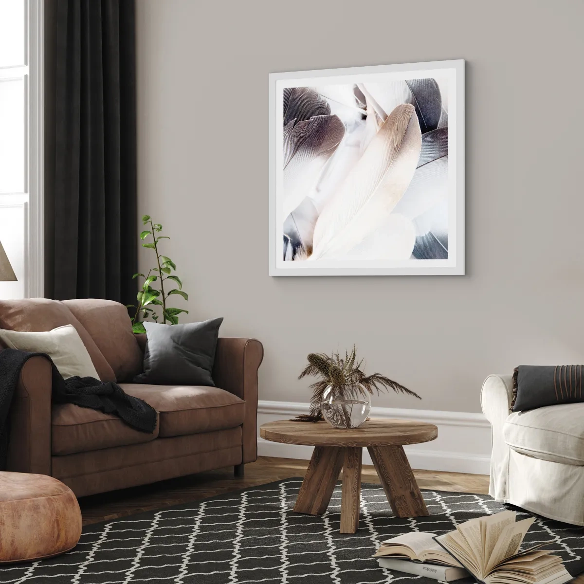 Póster en marco blanco - Casi angelical - 50x50 cm