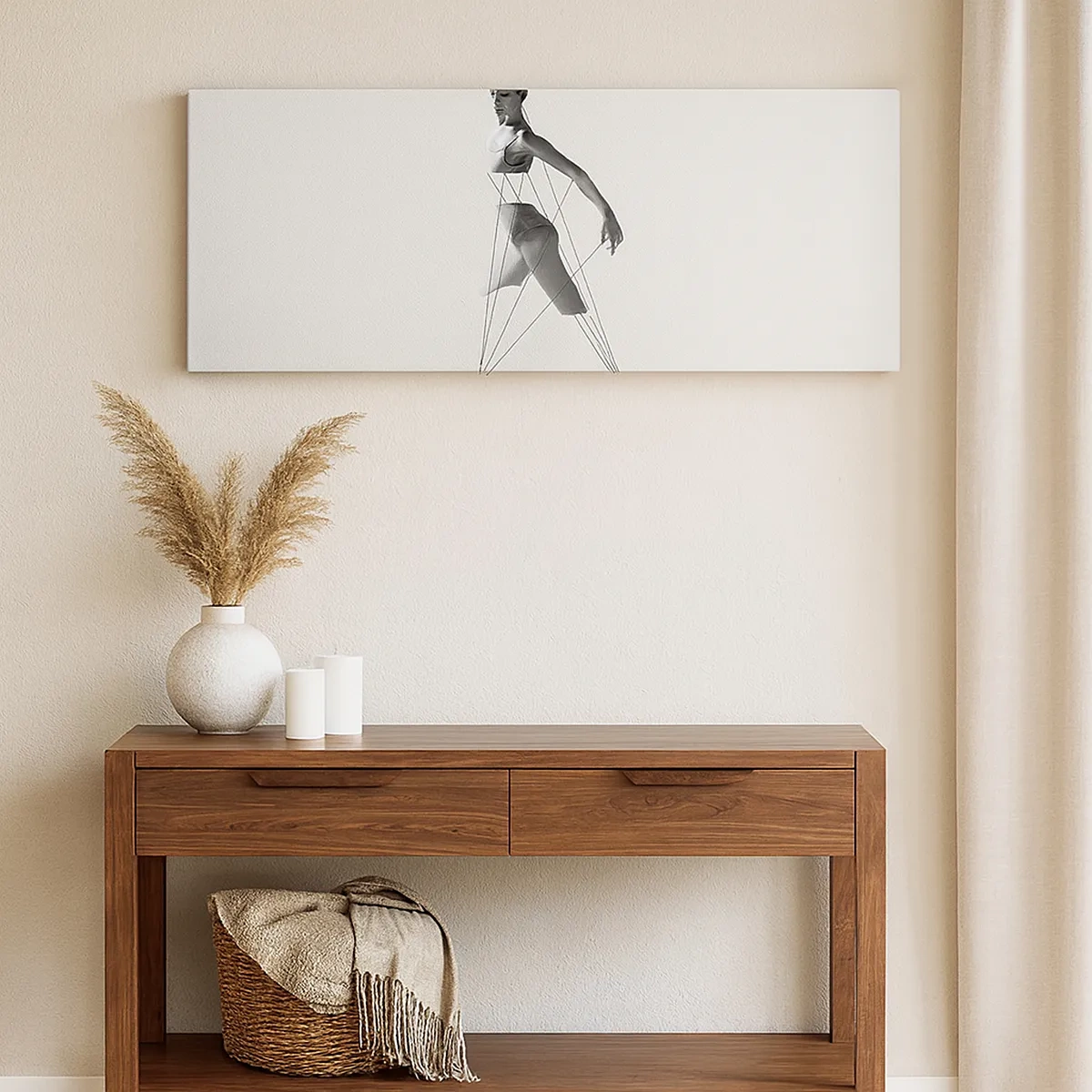 Cuadro sobre lienzo - Impresión de Imagen - Títere de sí misma - 30x30 cm