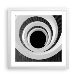 Póster en marco blanco - Hacia el origen - 40x40 cm