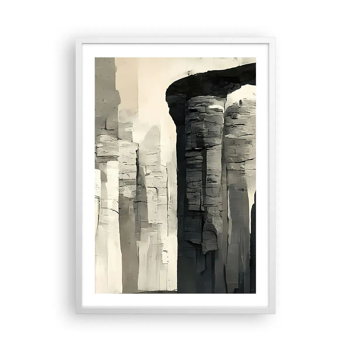 Póster en marco blanco - La majestuosidad de la antigüedad - 50x70 cm