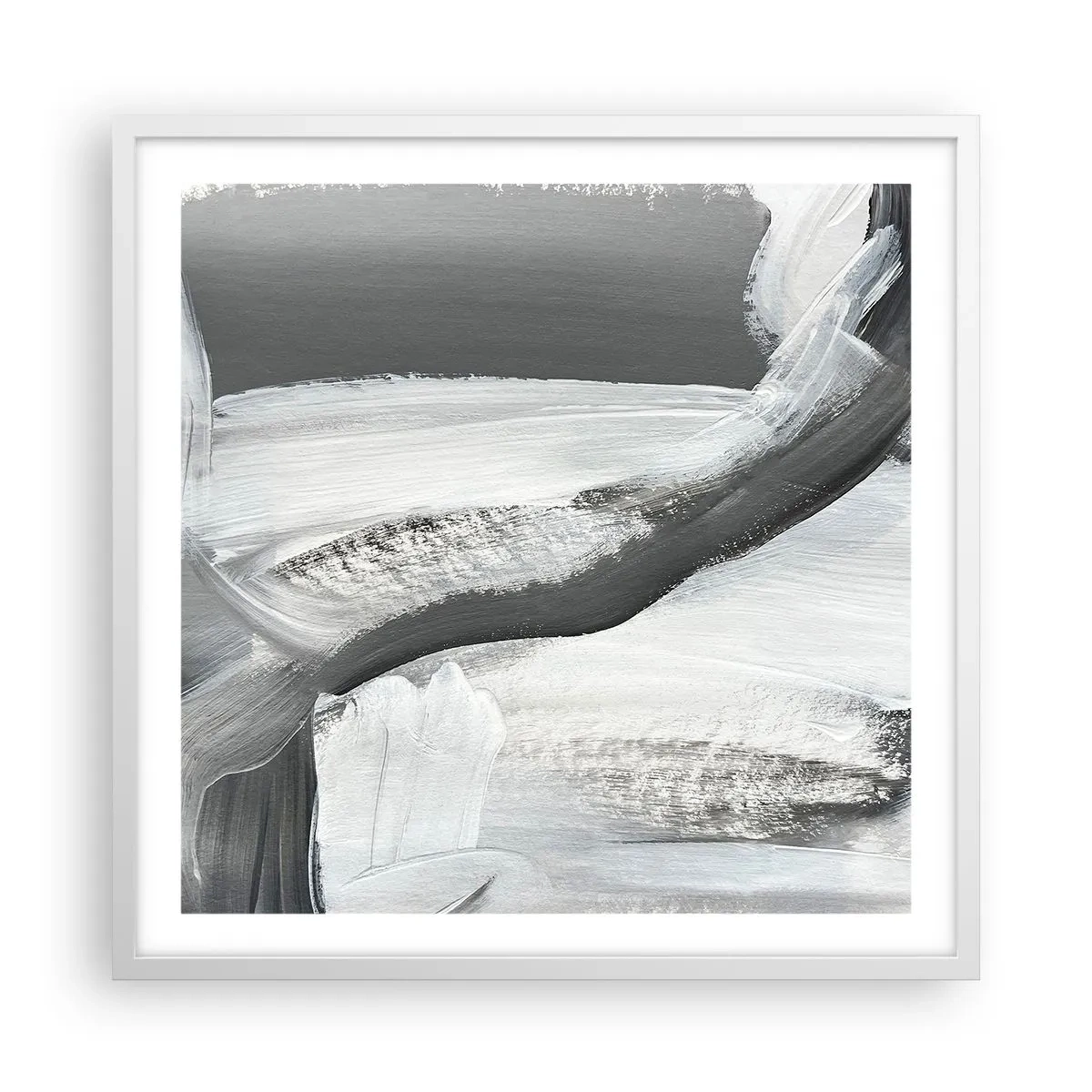 Póster en marco blanco - Con movimientos decididos - 60x60 cm