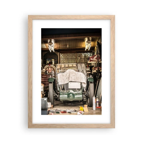 Póster en marco roble claro - Volver al pasado - 30x40 cm