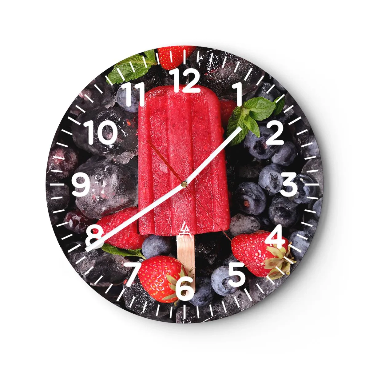 Reloj de pared - Reloj de vidrio - El sabor del verano caluroso - 30x30 cm