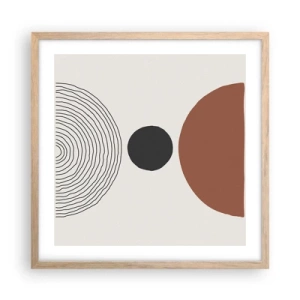 Póster en marco roble claro - En el centro de la atención - 50x50 cm