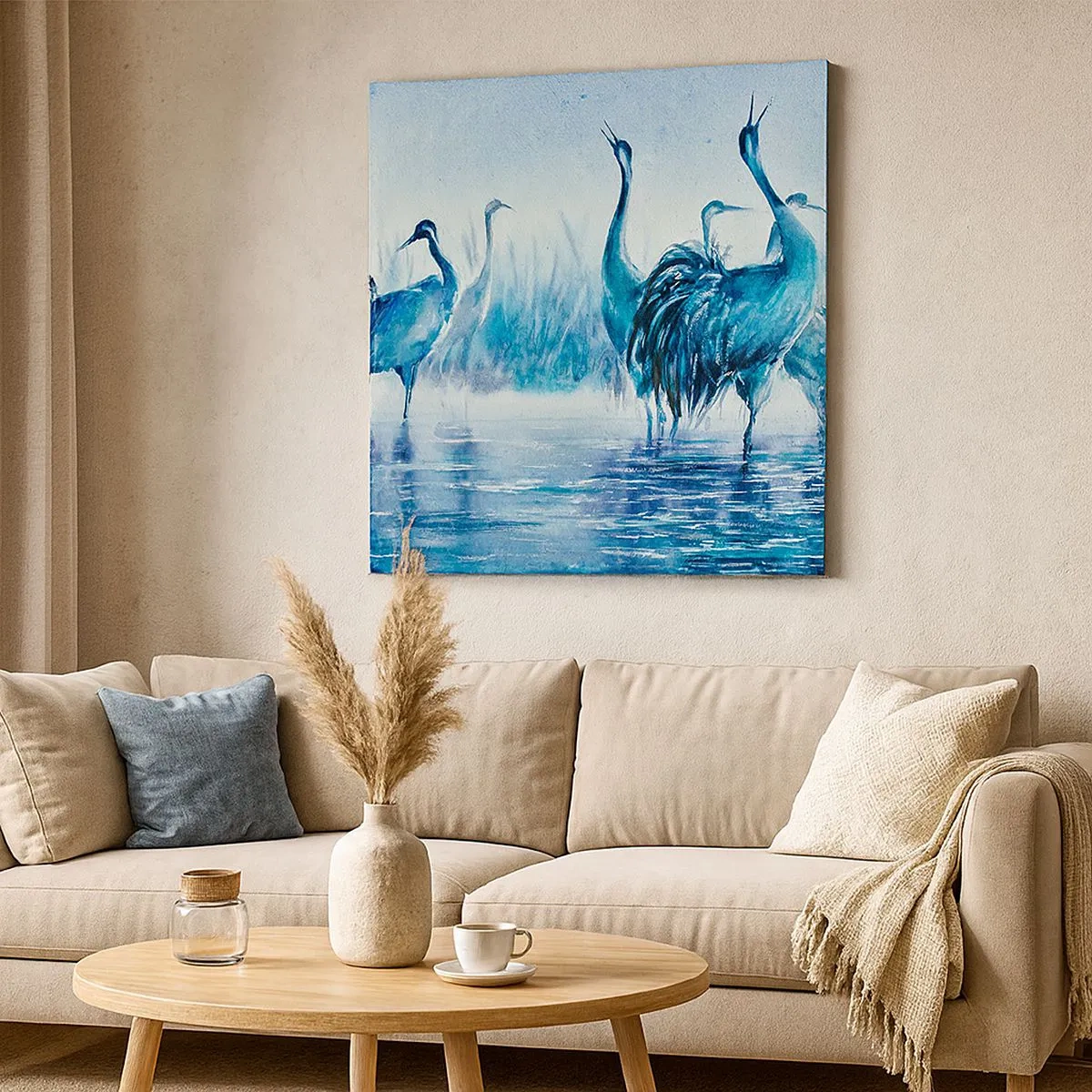 Cuadro sobre lienzo - Impresión de Imagen - Reunión matinal - 30x30 cm