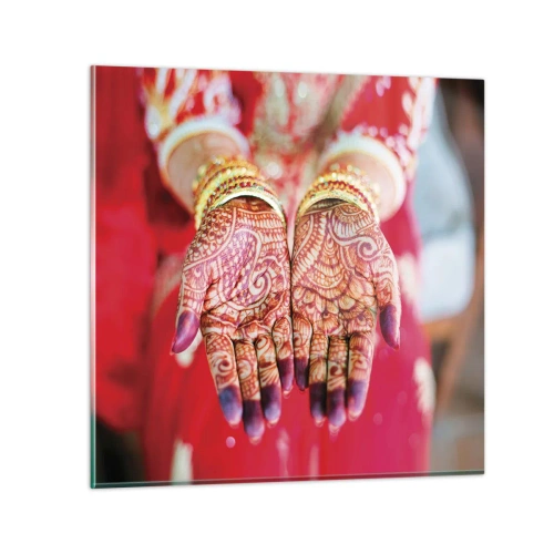 Cuadro sobre vidrio - Impresiones sobre Vidrio - Ritual con las manos - 40x40 cm