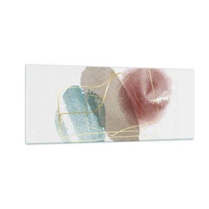 Cuadro sobre vidrio - Impresiones sobre Vidrio - Abstracción coral del espacio - 100x40 cm