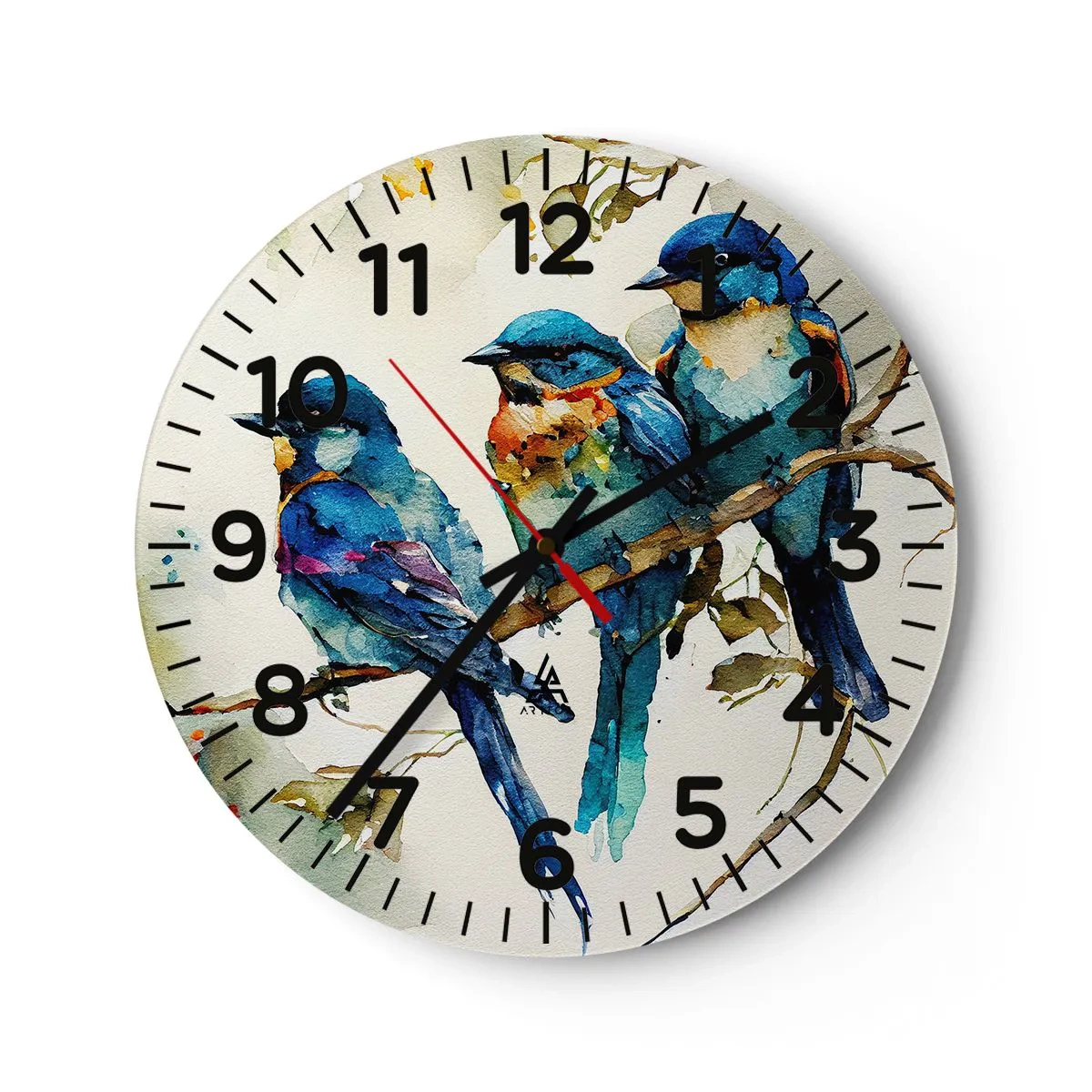 Reloj de pared - Reloj de vidrio - ¿Ofendido? - 30x30 cm