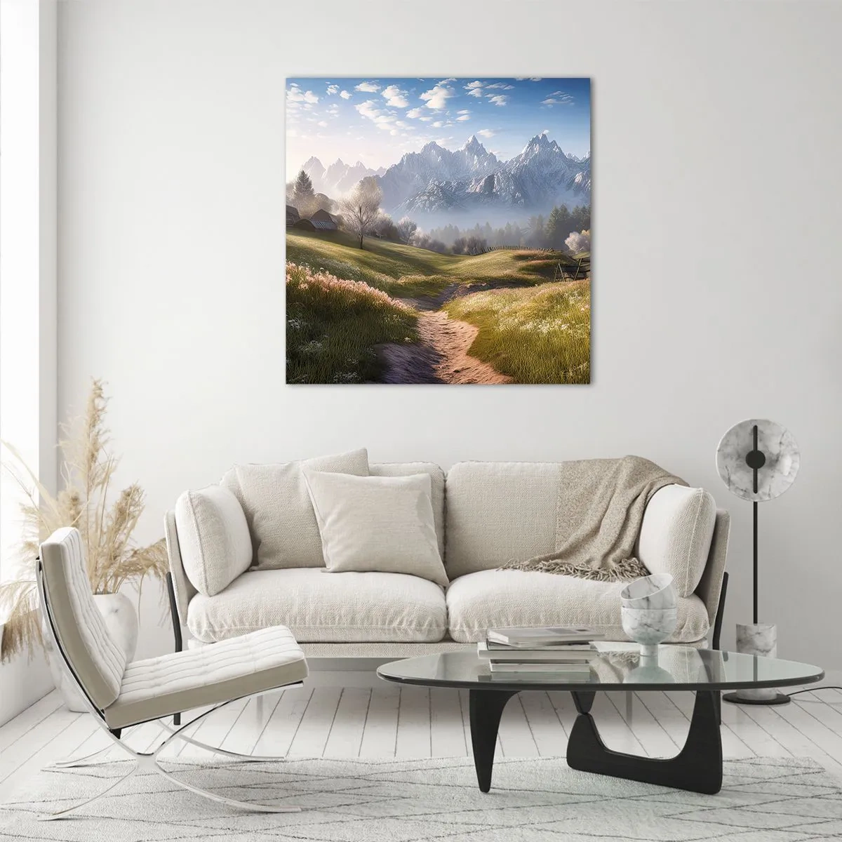 Cuadro sobre vidrio - Impresiones sobre Vidrio - Valle idílico - 50x50 cm