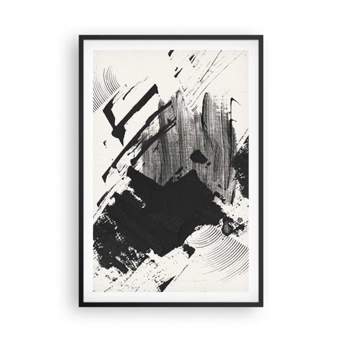 Póster en marco negro - Abstracción: la expresión del negro - 61x91 cm