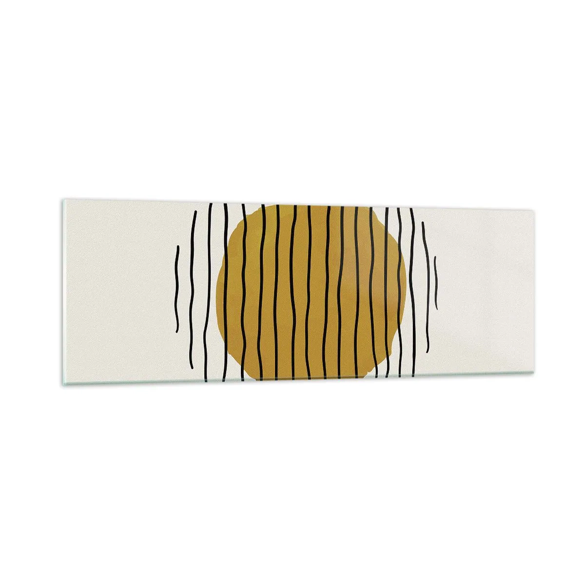 Cuadro sobre vidrio - Impresiones sobre Vidrio - Abstracción cálida - 90x30 cm