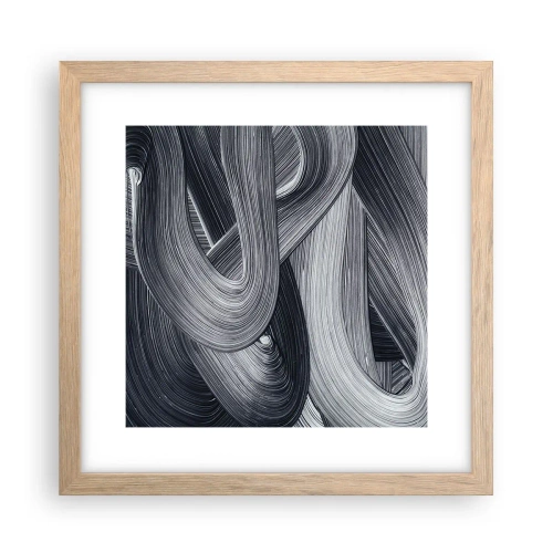 Póster en marco roble claro - La fluidez de la realidad - 30x30 cm