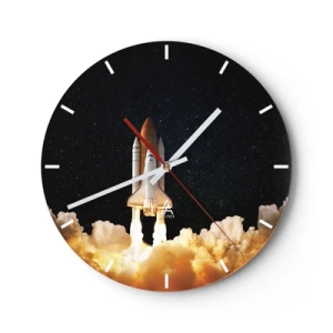 Reloj de pared - Reloj de vidrio - ¡Ad astra! - 40x40 cm