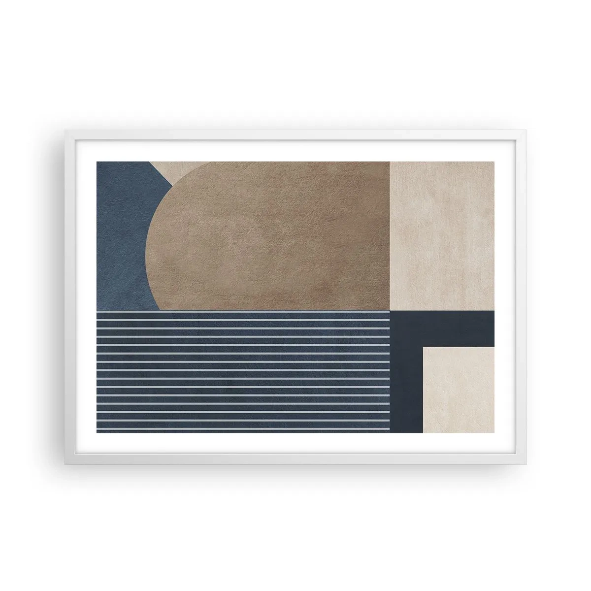 Póster en marco blanco - Composición de sencillez y redondez - 70x50 cm